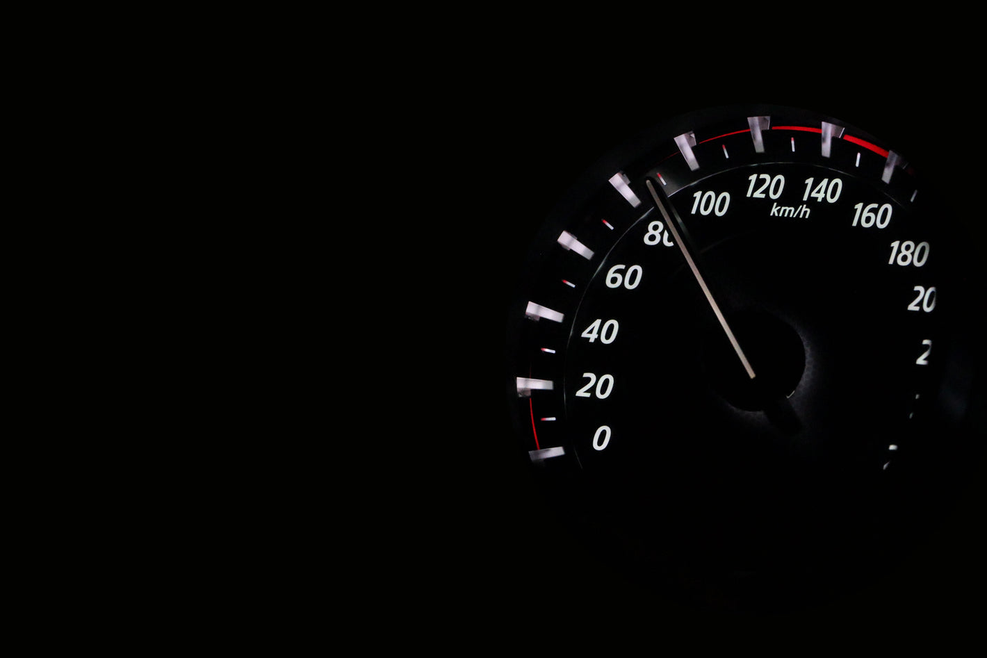 Dashboard Speedometer showcasing driving style analysis options provided by Quartix Tracking and On Demand Tracking