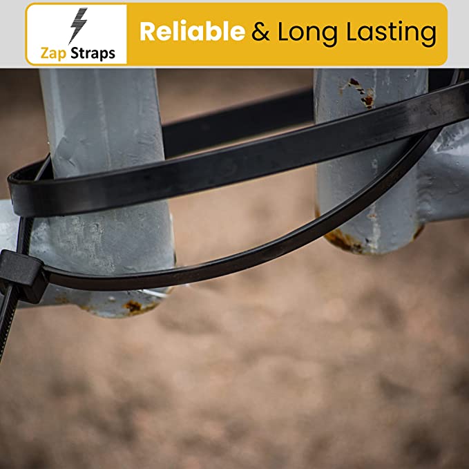 Zap Straps Black Nylon Cable Ties 100CT – On Demand Tracking