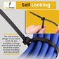 Zap Straps Black Nylon Cable Ties 100CT